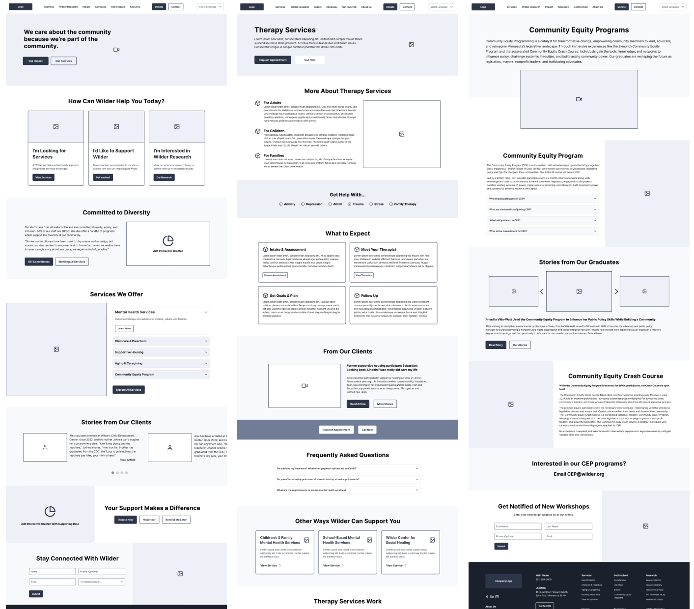 Wilder Wireframes